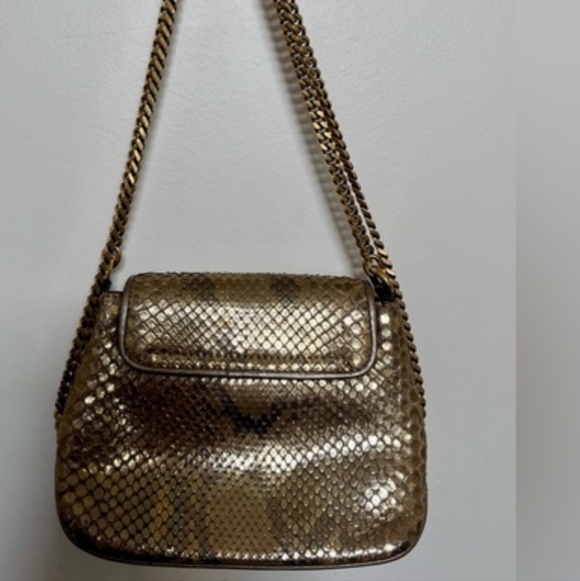 GORGEOUS VINTAGE PYTHON SNAKE CROSSBODY GUCCI BAG - Picture 15 of 16